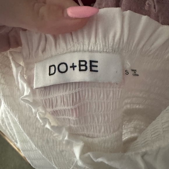 DO+BE White Ruffle Mini Dress - Picture 2 of 2